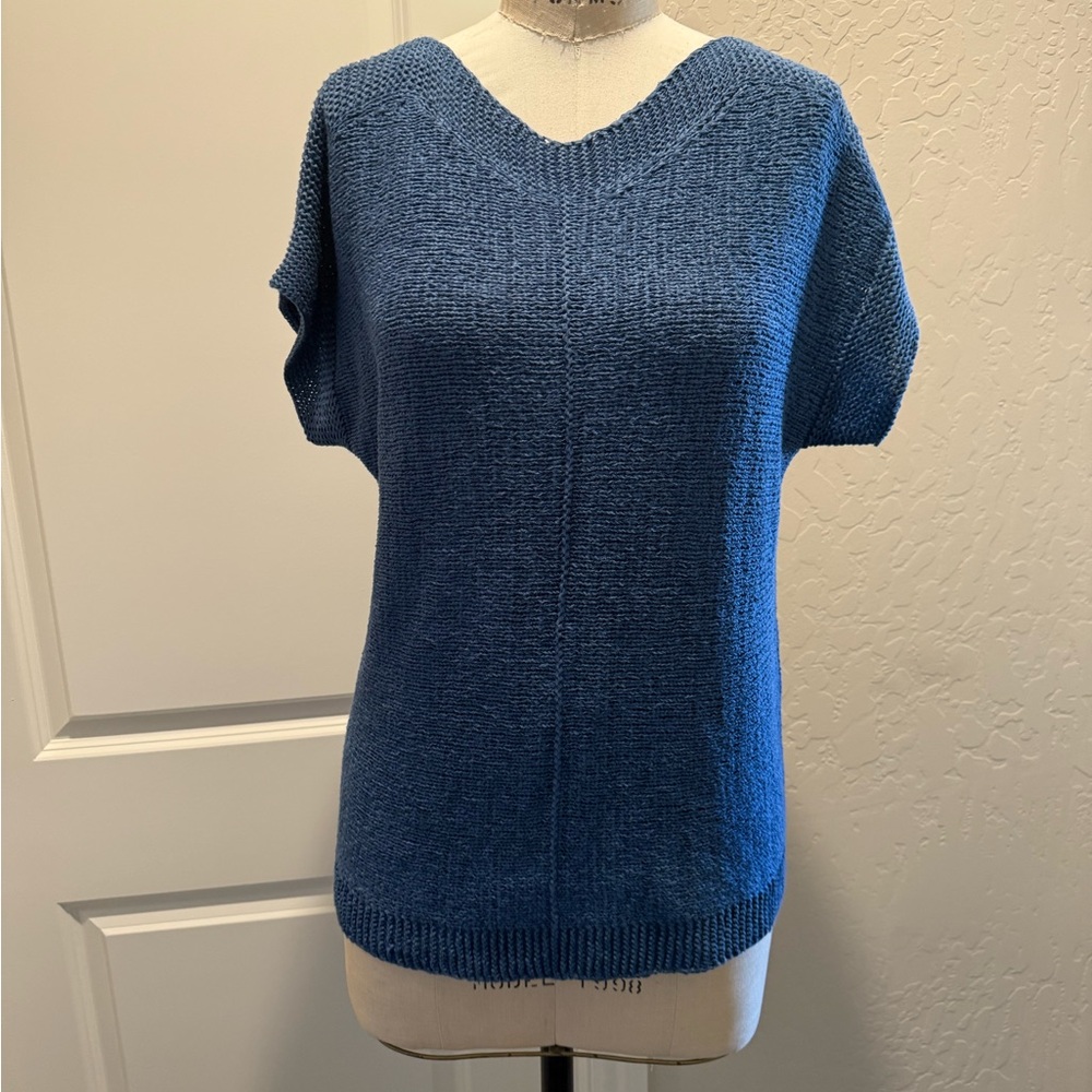 Cable & Gauge Blue dolman sleeve Sweater